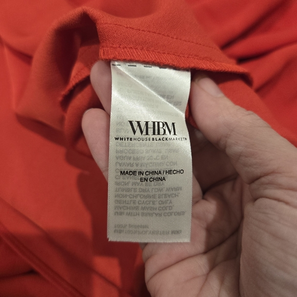 WHBM Kimono Sleeve Crepe Gown in Red Size 8 - Picture 6 of 7